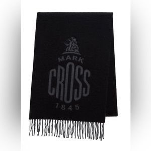 NWT **Mark Cross** Black Fringe Beacon Scarf - Unisex